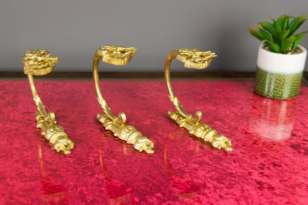 Paire D’embrasses De Rideaux Vintage Art Déco – Bronze Authentique Années 30