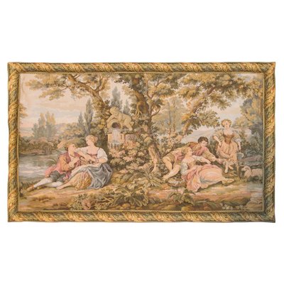 Tissu ancien , style tapisserie , fin 19 ème/1900