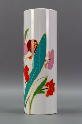 Flower Cylinder Vase in Porcelain by Wolf Bauer for