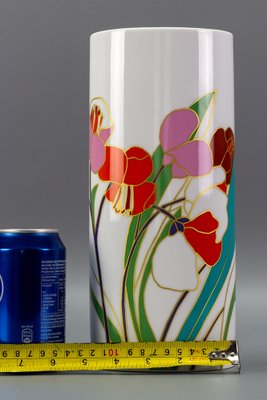 Flower Cylinder Vase in Porcelain by Wolf Bauer for Rosenthal