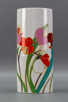 Flower Cylinder Vase in Porcelain by Wolf Bauer for Rosenthal