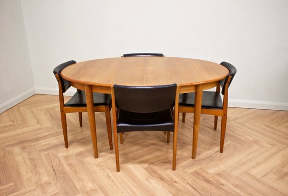 Mid Century Danish Teak Extendable, Ikea Round Extendable Dining Table And Chairs