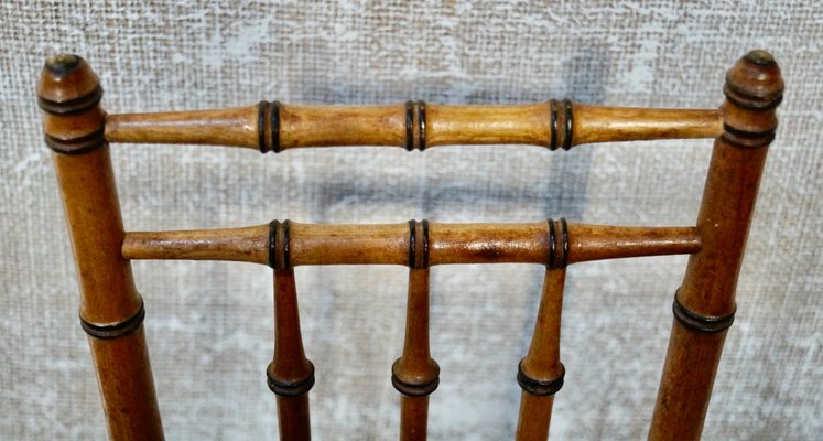Chaise Haute Pour Poupée Ancienne – Miniature En Bois, Vintage, Sans Marque