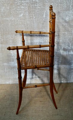 French Victorian Faux Bamboo Dolls Highchair for sale at Pamono