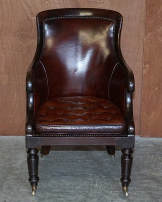 William Iv Thomas Chippendale Hand Dyed, Leather Chair Brands