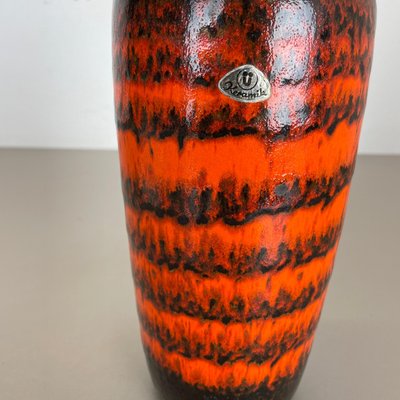 Vintage German Pottery Fat Lava Vase by Ü-Keramik WGP, 1970s