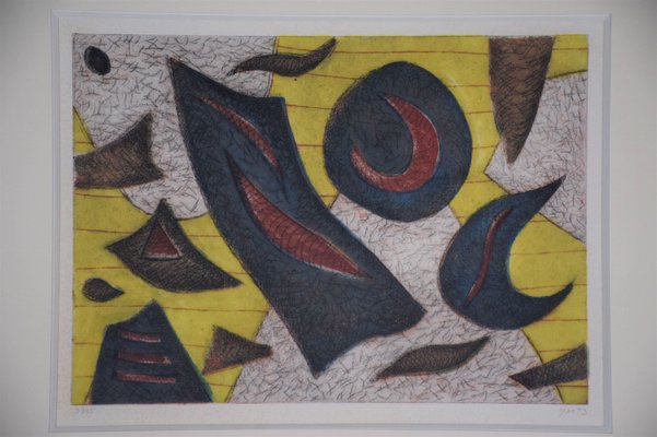 Klumb, años 80, pintura Gouache, enmarcado en venta en Pamono