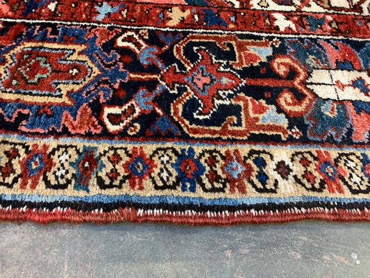 Antique Red Brown Blue Wool Oriental, Are Oriental Rugs Made Of Wool