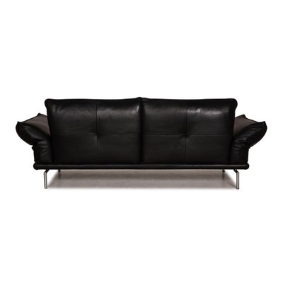 Schwarzes Zwei-Sitzer Leder Sofa von Machalke bei Pamono kaufen