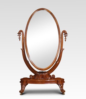 Mahogany Cheval Mirror For At Pamono, Vintage Oval Floor Mirror