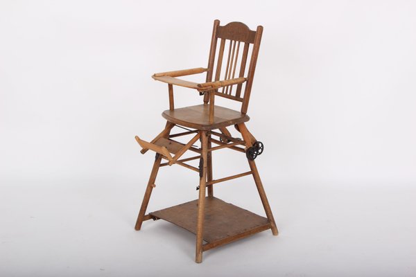 Antique wooden high sales chair for sale