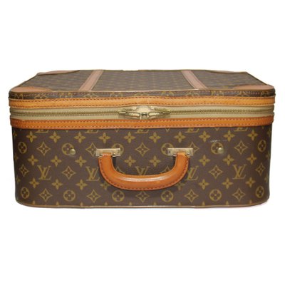 Monogrammed Canvas Suitcase with Zip and Rounded Edges from Louis Vuitton,  1960s for sale at Pamono