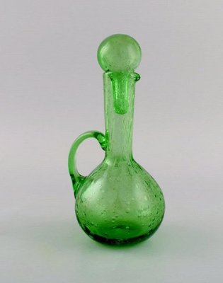 2 BIOT France Bubble Glass-Hand Blown EXTRA LARGE Green Wine/Water