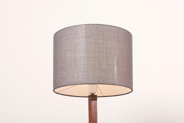 Wooden Table Lamp With Grey Lampshade, Large Floor Lamp Shades Grey
