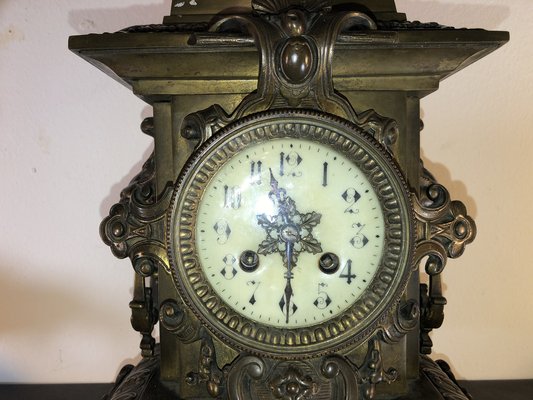 Horloge De Cheminée Vintage Européenne - à Carillon Musical (12 Mélodies), Dimensions 16,6x8,6x33 Cm, Alimentation 4xAA, Décoration Antique Pour Salon, Bureau
