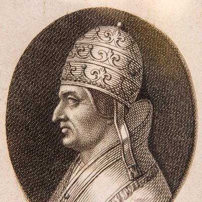Portrait of Pope Lucius III, 18th-Century, Engraving, Framed for at Pamono