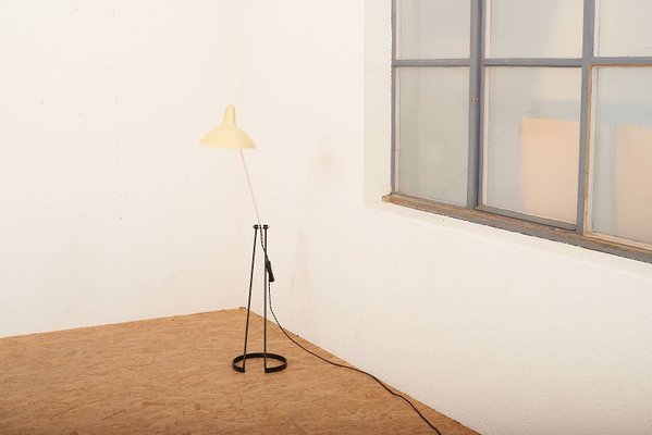 Black Metal Tivoli Grasshopper Floor Lamp with Counterweight by
