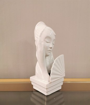 Pharaoh bust lamp in vintage plaster 1990