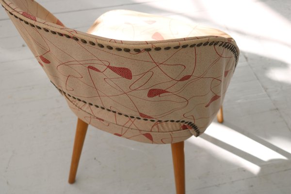 Vintage German Original Vinyl Cover Cocktail Chair 1950s for sale
