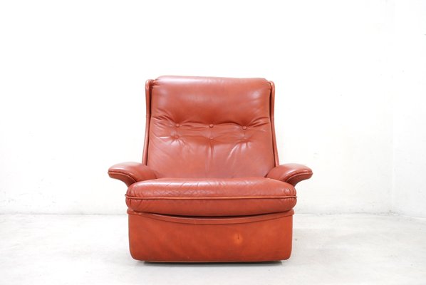 Red Leather Lounge Chairs And Ottoman From Airborne Red Leather Lounge Chairs And Ottoman From Airborne