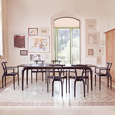 Black Gaulino Chairs by Oscar Tusquets for BD Barcelona, Set of
