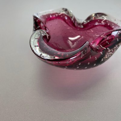 Large Pink Murano Bubble Glass Bowl, Italy, 1970s for sale Large Pink Murano Bubble Glass Bowl, Italy, 1970s for sale