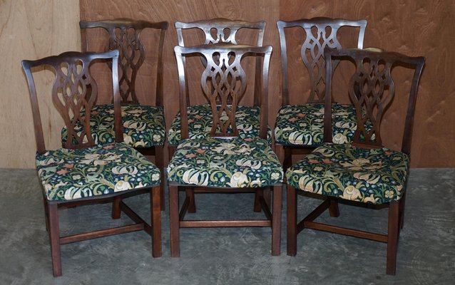 Antique George III Thomas Chippendale Style Dining Chairs by