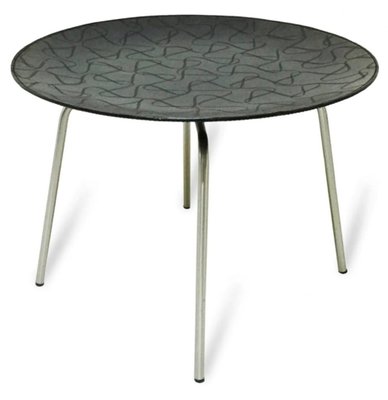 Leather Side Table By Zanotta For, Black Leather Side Table