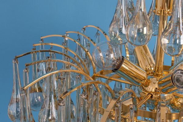 Large Murano Glass Teardrop Chandelier From Christoph Palme Germany 1970s For At Pamono Large Murano Glass Teardrop Chandelier, Large Glass Teardrop Chandelier