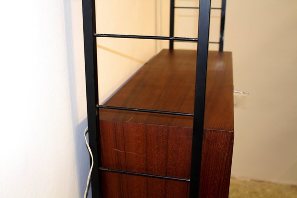 Austrian Teak Laddered Bookshelf With Writing Desk 1960s For Austrian Teak Laddered Bookshelf With Writing Desk 1960s 7