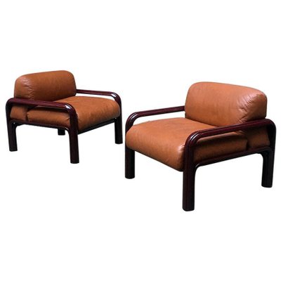 Mid-Century Modern Italian 54-S1 Armchairs attributed Gae Mid-Century Modern Italian 54-S1 Armchairs attributed Gae