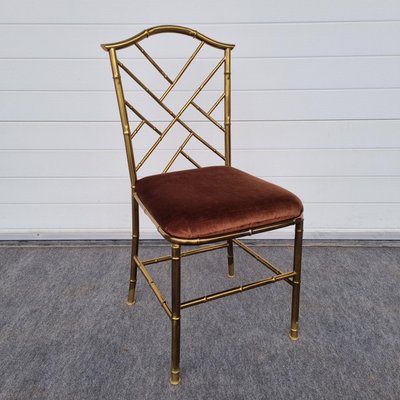 Italian Golden Brass Chair 1960s