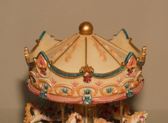 Carillon giostra cavalli (legno e ceramica) - Horses carousel