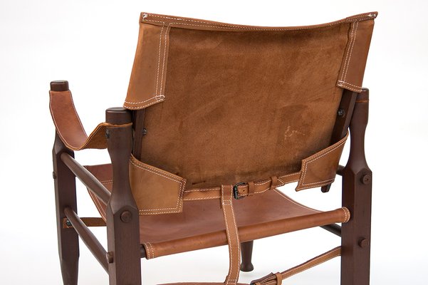 Leather Safari Armchair Mid 20th, Leather Safari Camp Chairs