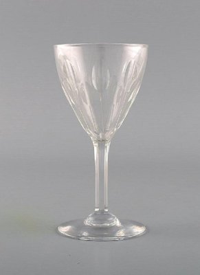 Lenox Crystal White SWIRL Design 8 5/8 Tall Wine Glass Signed Glasses Set  of 7