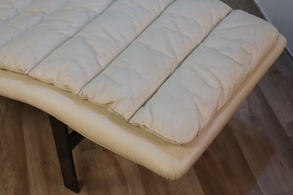 Leather and Metal Chaise Lounge for sale at Pamono
