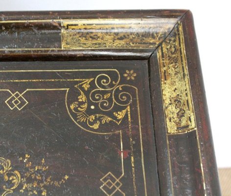 Table De Travail Napoléon III – Laquée Noir – Époque 1850-1870 – Original France