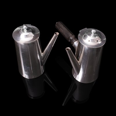Vintage Silver Plate Coffee Pots from Mappin Webb 1940 Set of 2 for sale at Pamono