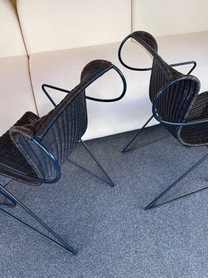 Italian Metal Rattan Zigo Chairs by Ron Arad for Driade, 1990s