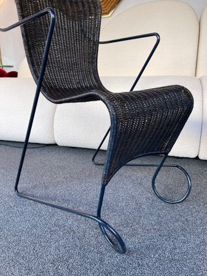 【希少】 driade ZIGO ラタンチェア ロン・アラッド ヴィンテージ Italian Metal Rattan Zigo Chairs by Ron Arad for Driade, 1990s