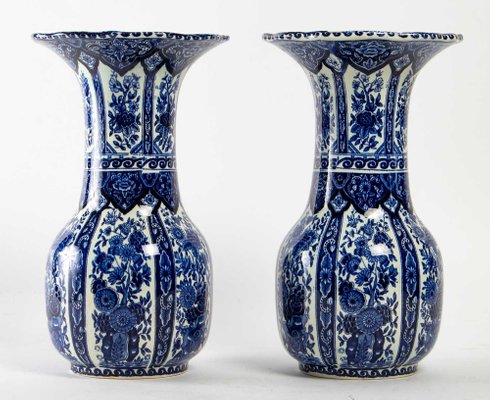 Royal Sphinx Earthenware Vases from Frères, 19th-Century, Set of 2 for sale Pamono
