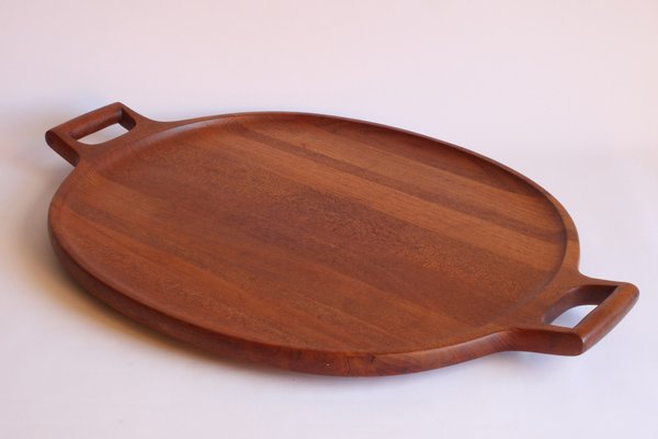 Large Teak Wooden Serving Tray by Jens Quistgaard for Dansk