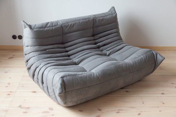 Grey outlet microfiber couch