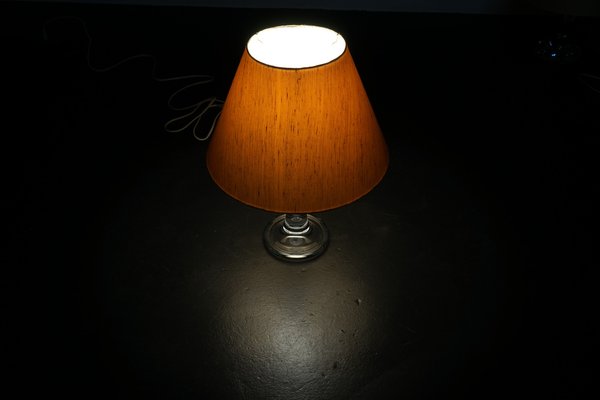 Vintage Glass Table Lamp From, Fin Travertine Table Lamp