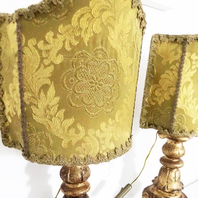 Baroque Table Lamps 1900s Set Of 2, Fancy Gold Table Lamps