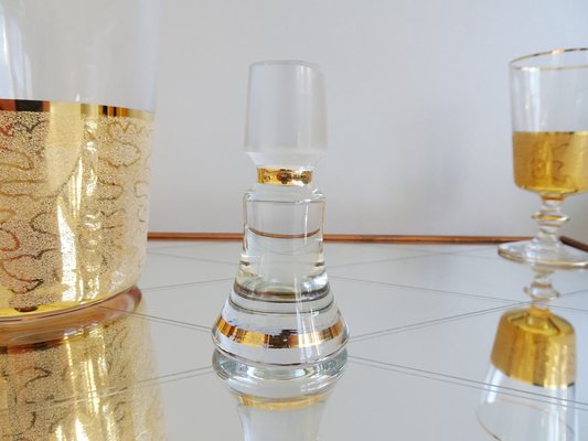 Set bottiglia liquore con 6 bicchierini in vetro Casa Stoviglie Bicchieri Caraffe vetro Caraffe 