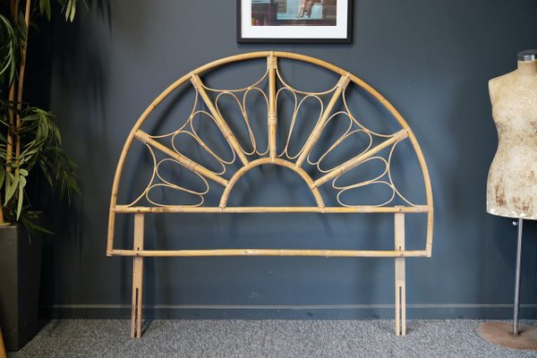 Large Mid Century Double King Size, Bamboo Headboard Queen Size