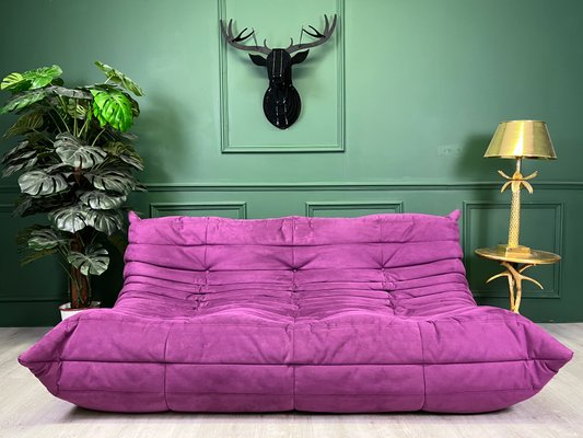 Purple Violet Togo Three Seater Modular Sofa By M Ducaroy From Ligne Roset For At Pamono Purple Violet Togo Three Seater Modular, Purple Three Seater Sofa