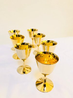 Gold plated glass set best sale