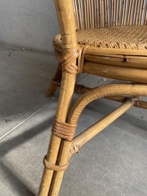 Italian Mid Century Modern Bamboo Peacock Armchair For Sale At Pamono
